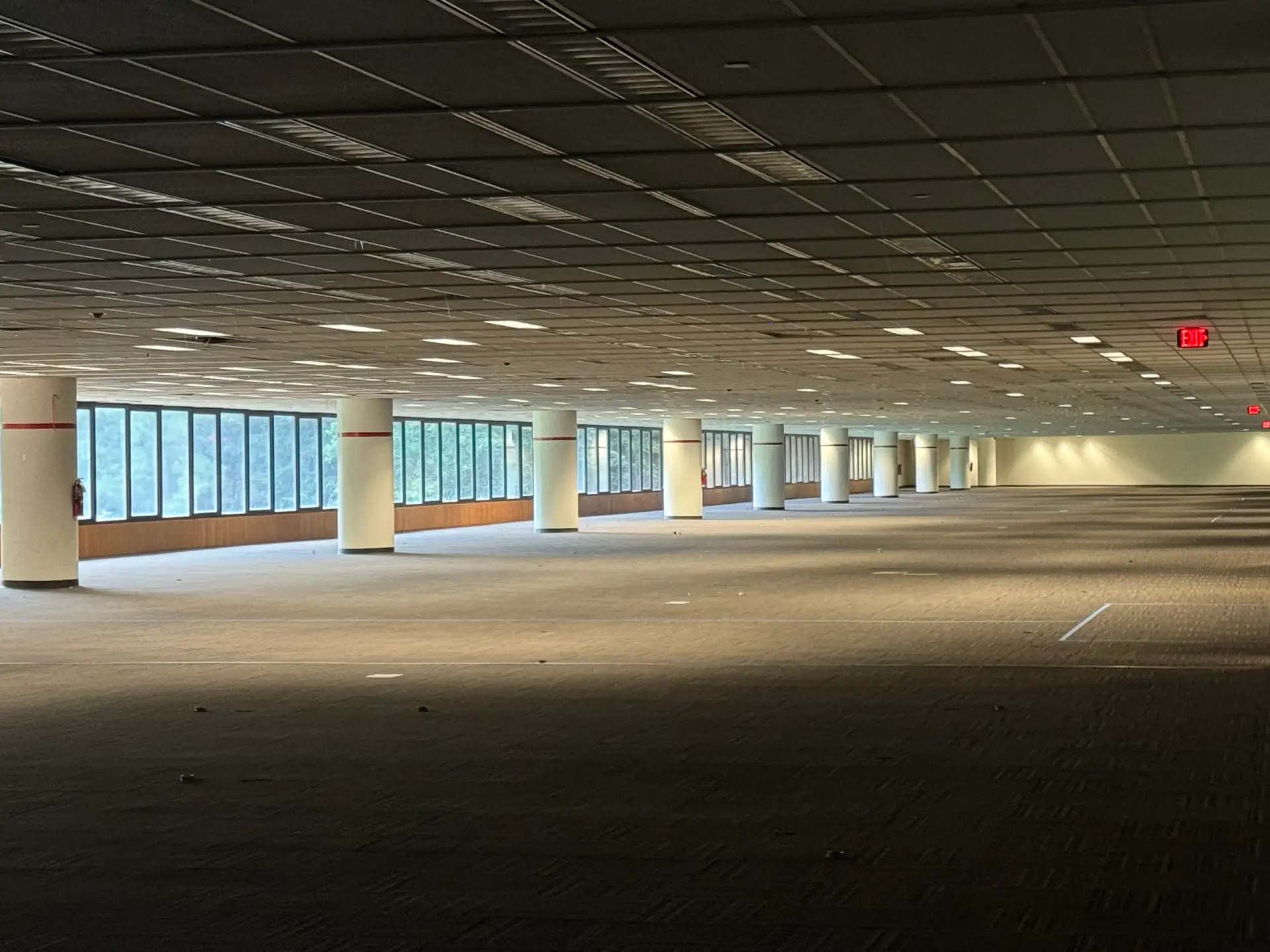 Large open floorplate inside Tributary Center
